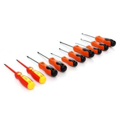 Atsuktuvų rinkinys 10 vnt. su 1000V izolacija Kraft&Dele KD10901 1