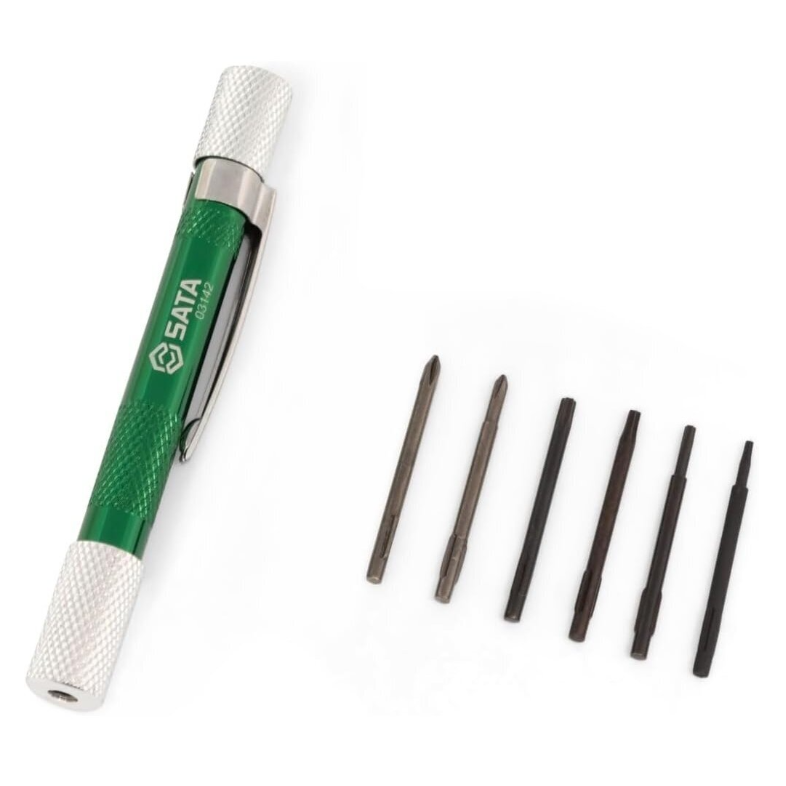 Atsuktuvas su keičiamais antgaliais mini 6vnt. (PH/torx) SATA Atsuktuvas su keičiamais antgaliais mini 6vnt. (PH/torx) SATA