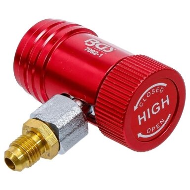 Aukšto slėgio adapteris kondicionierių aptarnavimo įrangai 7092 | R1234YF BGS Aukšto slėgio adapteris kondicionierių aptarnavimo įrangai 7092 | R1234YF BGS