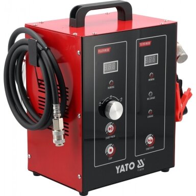 Aušinimo sistemos slėgio tikrinimo ir pildymo rinkinys | 12 V DC | 30 W | 0,2 MPa YATO Aušinimo sistemos slėgio tikrinimo ir pildymo rinkinys | 12 V DC | 30 W | 0,2 MPa YATO