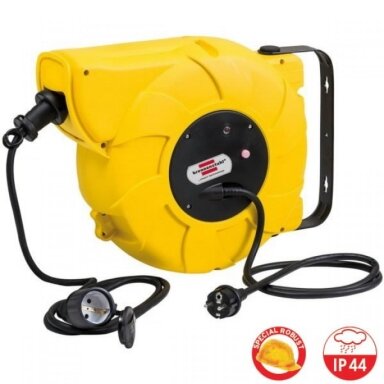Automatinė ritė su kabeliu 16+2m 230V pakabinama 3x1,5mm, Brennenstuhl Automatinė ritė su kabeliu 16+2m 230V pakabinama 3x1,5mm, Brennenstuhl