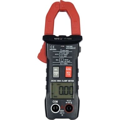 Automatinės srovės matavimo replės AC/DC 600A YATO YT-73093 Automatinės srovės matavimo replės AC/DC 600A YATO YT-73093