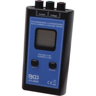 Automobilinis įtampos ir srovės testeris 1-48V BGS 8890 Automobilinis įtampos ir srovės testeris 1-48V BGS 8890