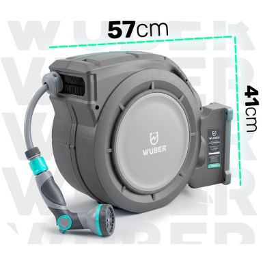 Automatinė sodo žarnos ritė WUBER 30 m su laikikliu 5 Automatinė sodo žarnos ritė WUBER 30 m su laikikliu 5