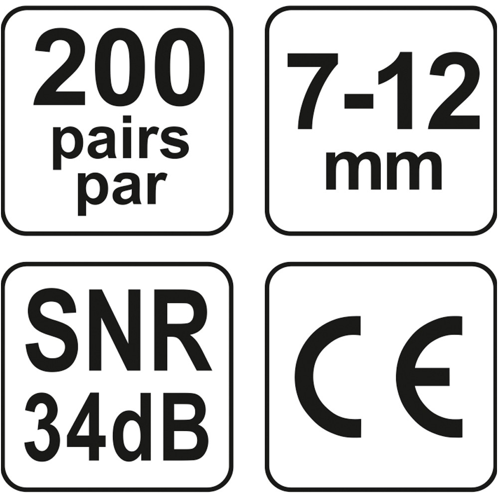 Ausų kamšteliai 34dB 200porų YATO 5 Ausų kamšteliai 34dB 200porų YATO 5