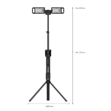 Battery work light TOWER 5 CONNECT with tripod, 5000 lm, car CAS, Scangrip Battery work light TOWER 5 CONNECT with tripod, 5000 lm, car CAS, Scangrip