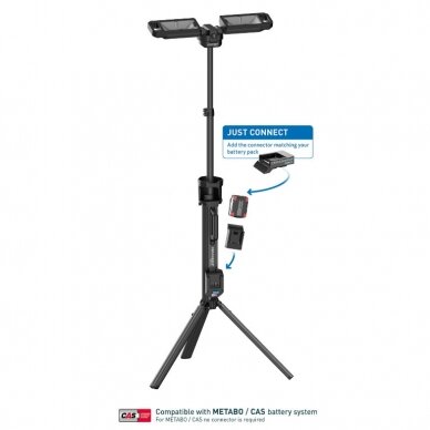 Battery work light TOWER 5 CONNECT with tripod, 5000 lm, car CAS, Scangrip 6 Battery work light TOWER 5 CONNECT with tripod, 5000 lm, car CAS, Scangrip 6