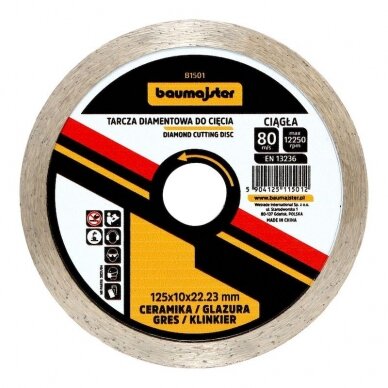 Baumajster deimantinis diskas keramikai 125x2mm Baumajster deimantinis diskas keramikai 125x2mm