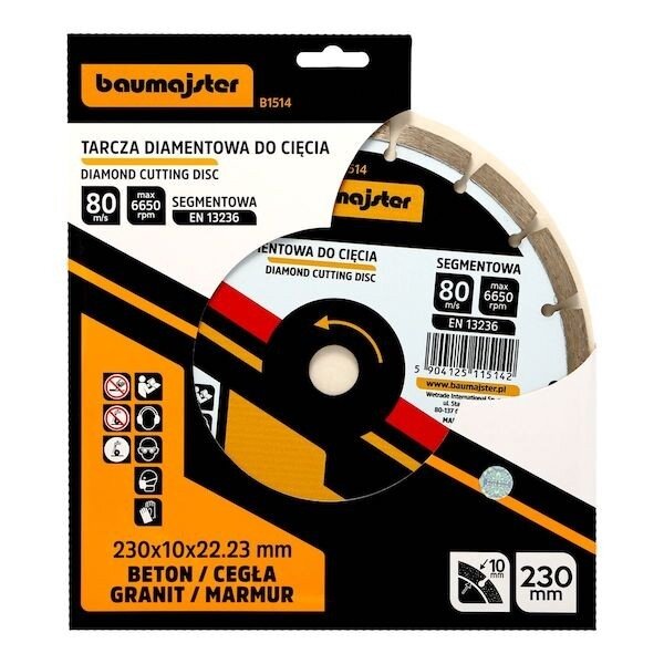Baumajster deimantinis diskas 230x2,6mm 2 Baumajster deimantinis diskas 230x2,6mm 2