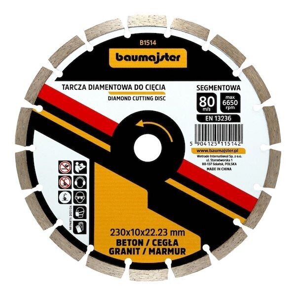 Baumajster deimantinis diskas 230x2,6mm Baumajster deimantinis diskas 230x2,6mm