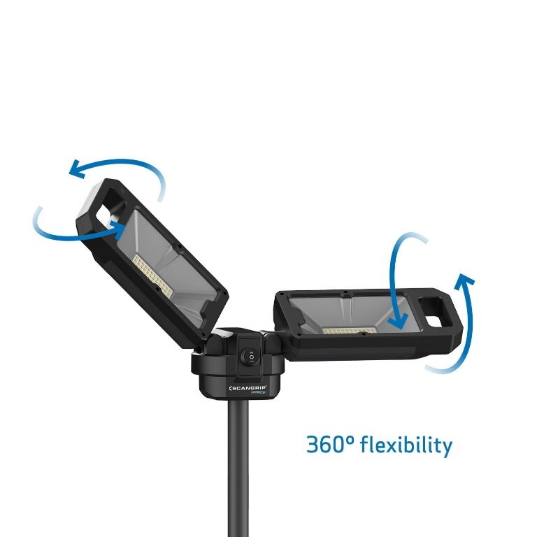 Battery work light TOWER 5 CONNECT with tripod, 5000 lm, car CAS, Scangrip 3 Battery work light TOWER 5 CONNECT with tripod, 5000 lm, car CAS, Scangrip 3