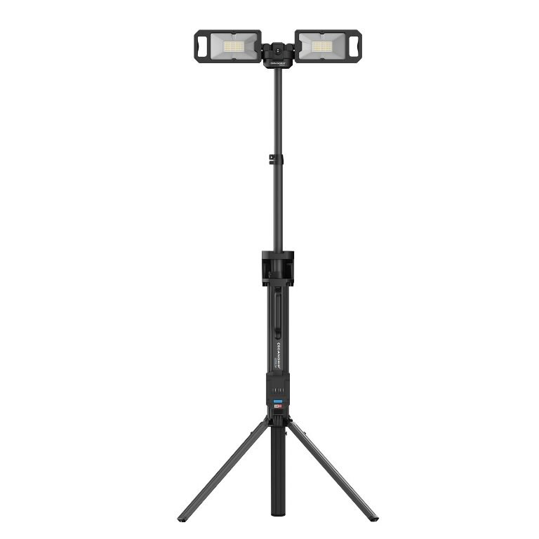 Battery work light TOWER 5 CONNECT with tripod, 5000 lm, car CAS, Scangrip