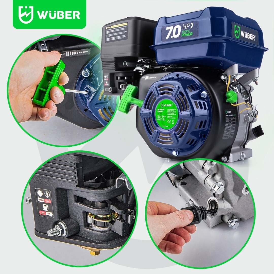 Benzininis variklis 7Ag su 20mm velenu WUBER W41001 11 Benzininis variklis 7Ag su 20mm velenu WUBER W41001 11