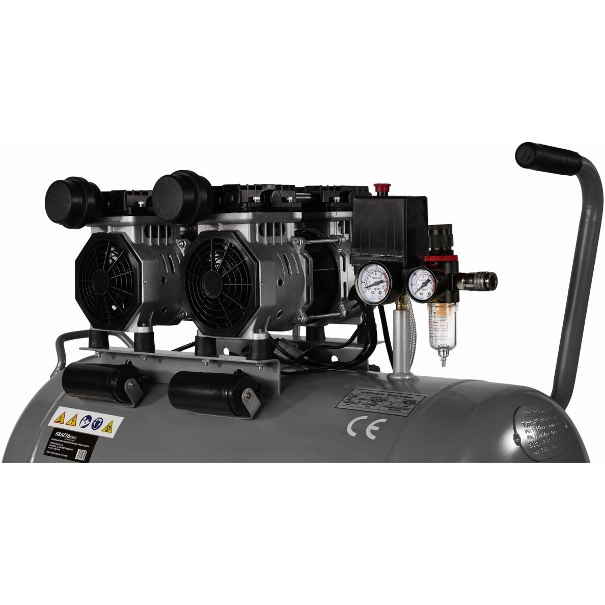 Betepalinis kompresorius 100L 2×1500W Kraftdele 11