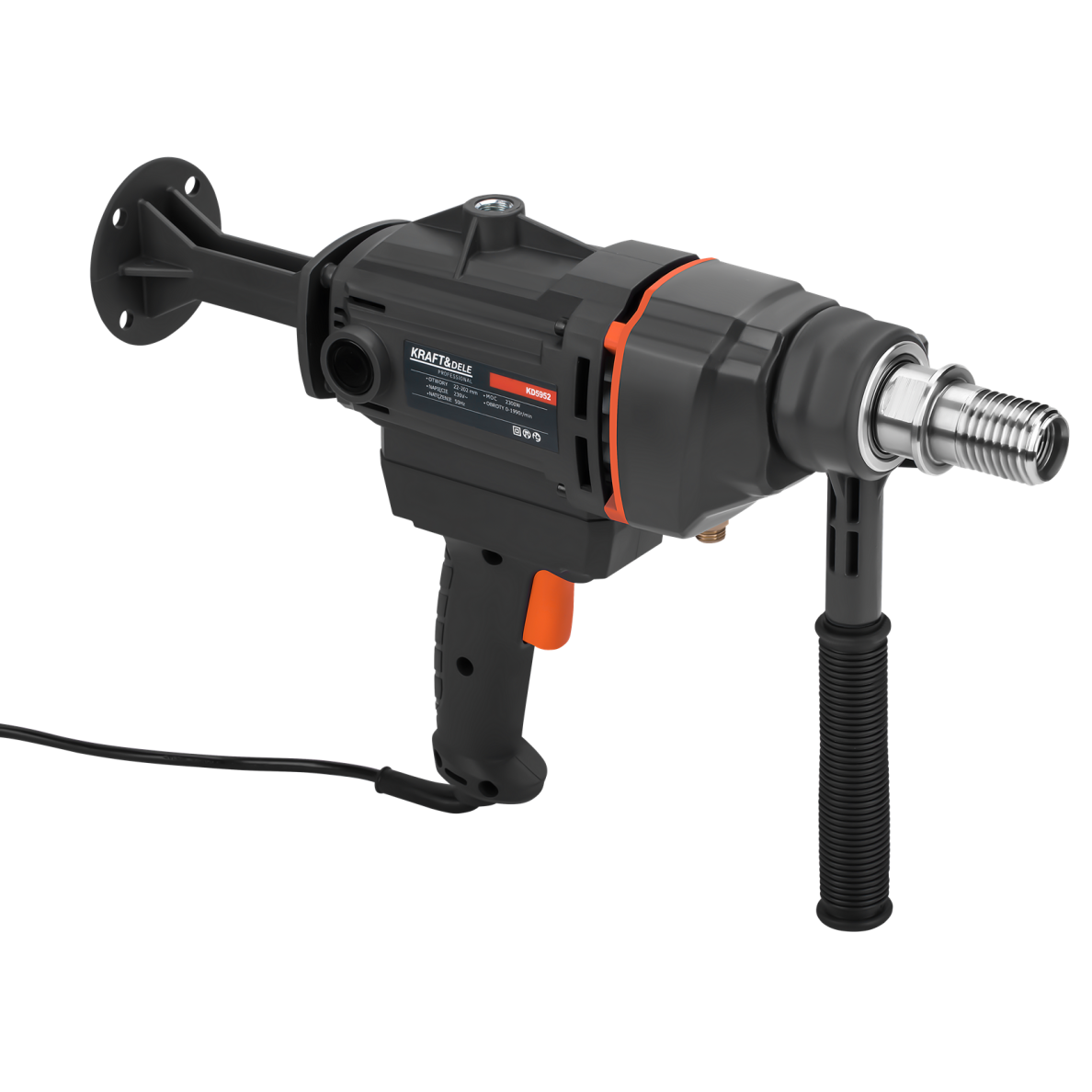 Betono gręžimo įrenginys iki Ø202mm, 2300W Kraftdele KD5952 1
