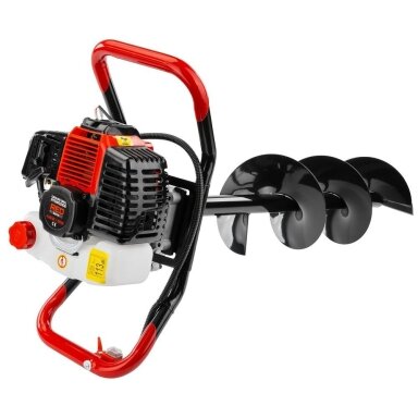 Benzininis žemės grąžtas 6AG, 3 grąžtai komplekte, RED TECHNIC Benzininis žemės grąžtas 6AG, 3 grąžtai komplekte, RED TECHNIC