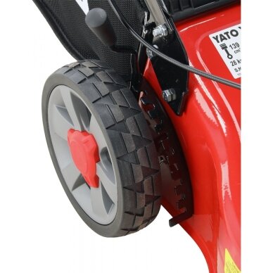 Benzininė vejapjovė su „Loncin“ 2,4 kW varikliu | 46 cm | 60 l YATO 10