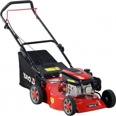 Benzininė vejapjovė su „Loncin“ 2,4 kW varikliu | 46 cm | 60 l YATO Benzininė vejapjovė su „Loncin“ 2,4 kW varikliu | 46 cm | 60 l YATO