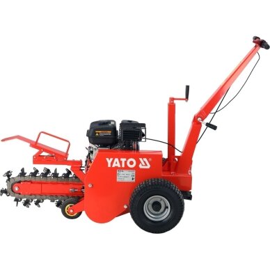 Benzinininis grandininis ekskavatorius tranšėjoms kasti | 196 CM3 | 450 mm YATO 3