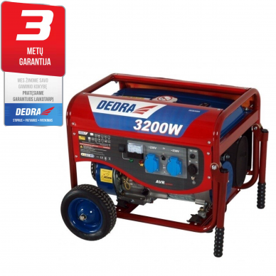 Benzininis elektros generatorius 12V/230V 3.2KW DEDRA DEGB3600K Benzininis elektros generatorius 12V/230V 3.2KW DEDRA DEGB3600K