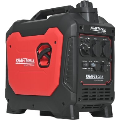 Benzininis inverterinis generatorius 2.3kW / 2.5kW Kraftdele KD3162 Benzininis inverterinis generatorius 2.3kW / 2.5kW Kraftdele KD3162