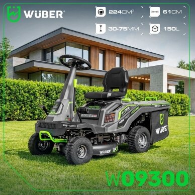 Benzininis sodo traktoriukas WUBER W09300 | 61 cm | 224 cm³ | 4,5 kW su surinkimu 8