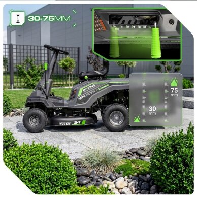Benzininis sodo traktoriukas WUBER W09300 | 61 cm | 224 cm³ | 4,5 kW su surinkimu 1