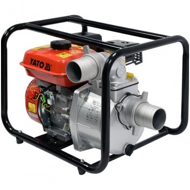 Benzininis vandens siurblys 3", 3,6kW YATO (Motopompa) 2 Benzininis vandens siurblys 3", 3,6kW YATO (Motopompa) 2