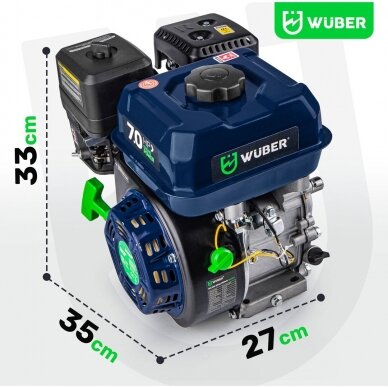 Benzininis variklis 7Ag su 20mm velenu WUBER W41001 10 Benzininis variklis 7Ag su 20mm velenu WUBER W41001 10