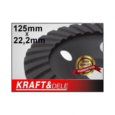 Betono slifavimo diskas deimantinis 125x22,2mm Kraftdele