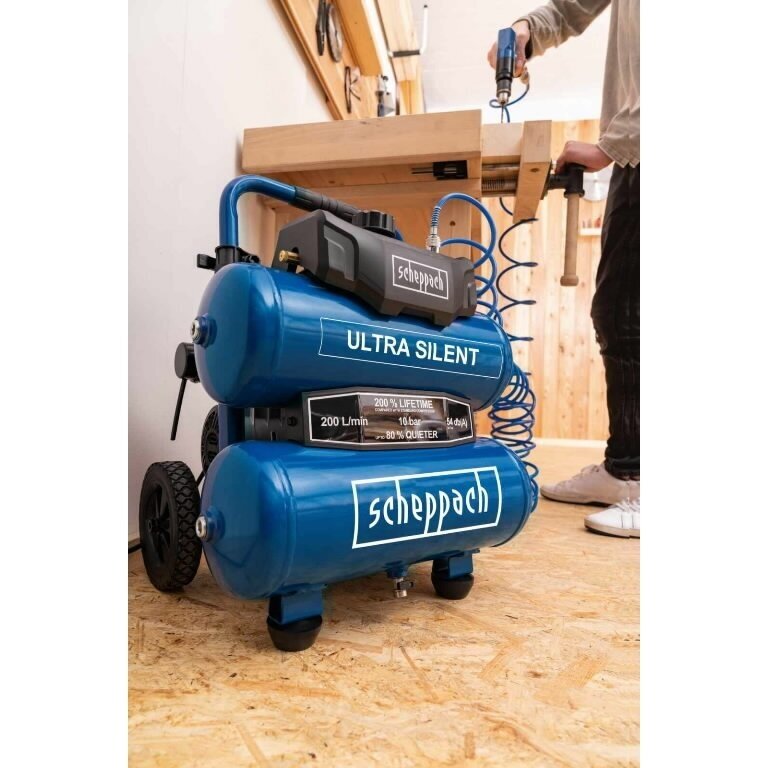 Betepalinis oro kompresorius 2x10L, Scheppach HC20si-twin 4 Betepalinis oro kompresorius 2x10L, Scheppach HC20si-twin 4