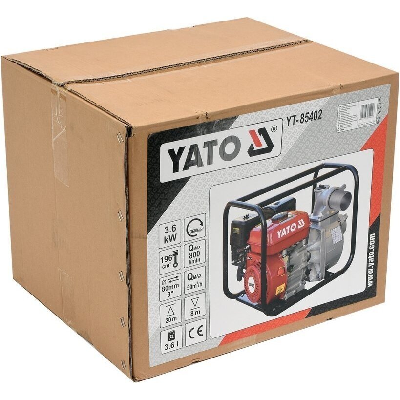 Benzininis vandens siurblys 3", 3,6kW YATO (Motopompa) 3 Benzininis vandens siurblys 3", 3,6kW YATO (Motopompa) 3