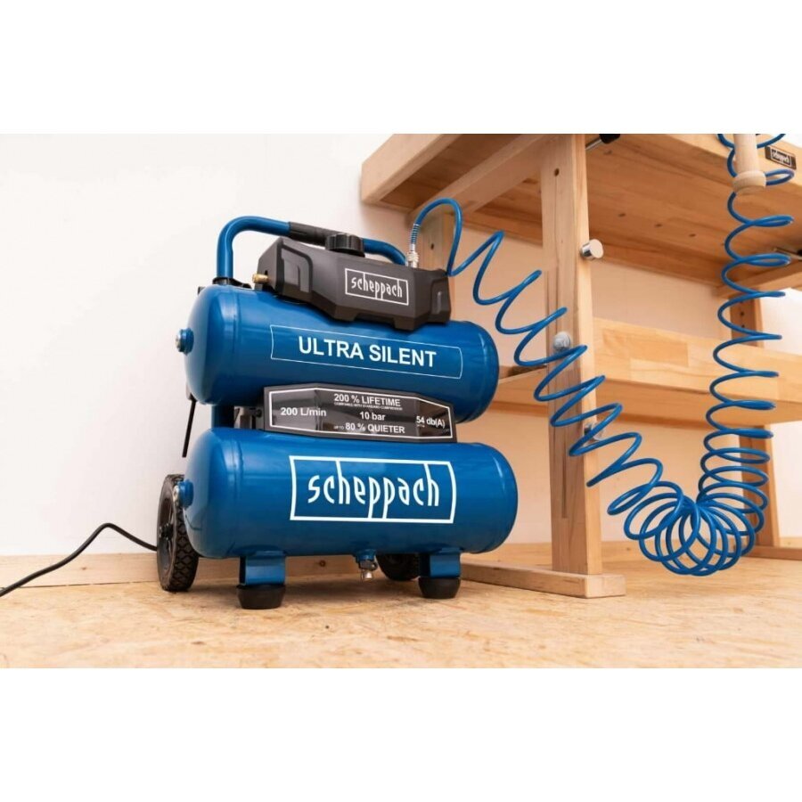 Betepalinis oro kompresorius 2x10L, Scheppach HC20si-twin 3 Betepalinis oro kompresorius 2x10L, Scheppach HC20si-twin 3