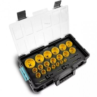 Bi-metall karūnų rinkinys 20-83mm, 24 vnt. lagamine DEDRA Bi-metall karūnų rinkinys 20-83mm, 24 vnt. lagamine DEDRA