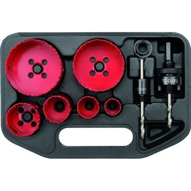 Bi-metall karūnų rinkinys 22, 29, 35, 44, 67 ir 73 mm 8 vnt, HSS M3 YATO YT-3380