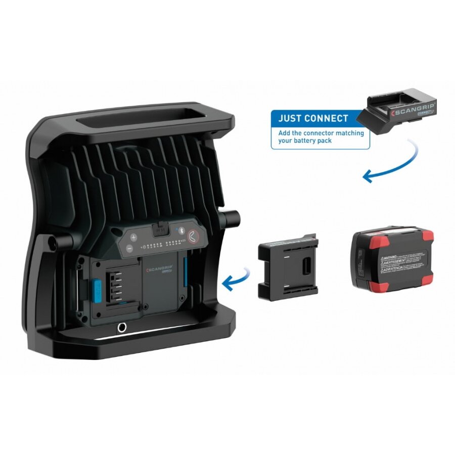 BOSCH BLUE Connector for all 18V batteries, Scangrip 2 BOSCH BLUE Connector for all 18V batteries, Scangrip 2