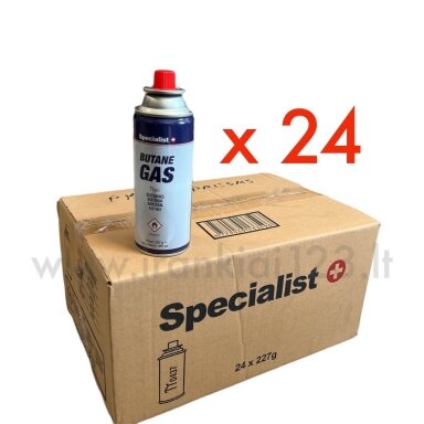 Butano dujų balionėliai 24vnt x 227g Specialist+ Butano dujų balionėliai 24vnt x 227g Specialist+