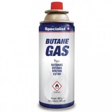 Butano dujos su vožtuvu 227g 410ml Specialist+ Butano dujos su vožtuvu 227g 410ml Specialist+