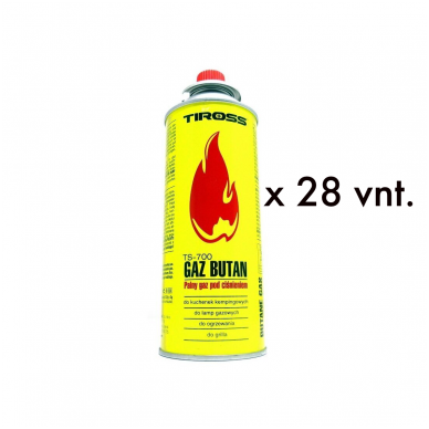 Butano dujų balionėliai 28vnt x 220g