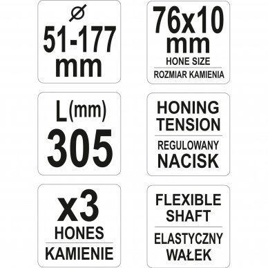 Cilindrų šveitiklis (Honas) 3-kojis Ø 51 - 177mm 4 Cilindrų šveitiklis (Honas) 3-kojis Ø 51 - 177mm 4