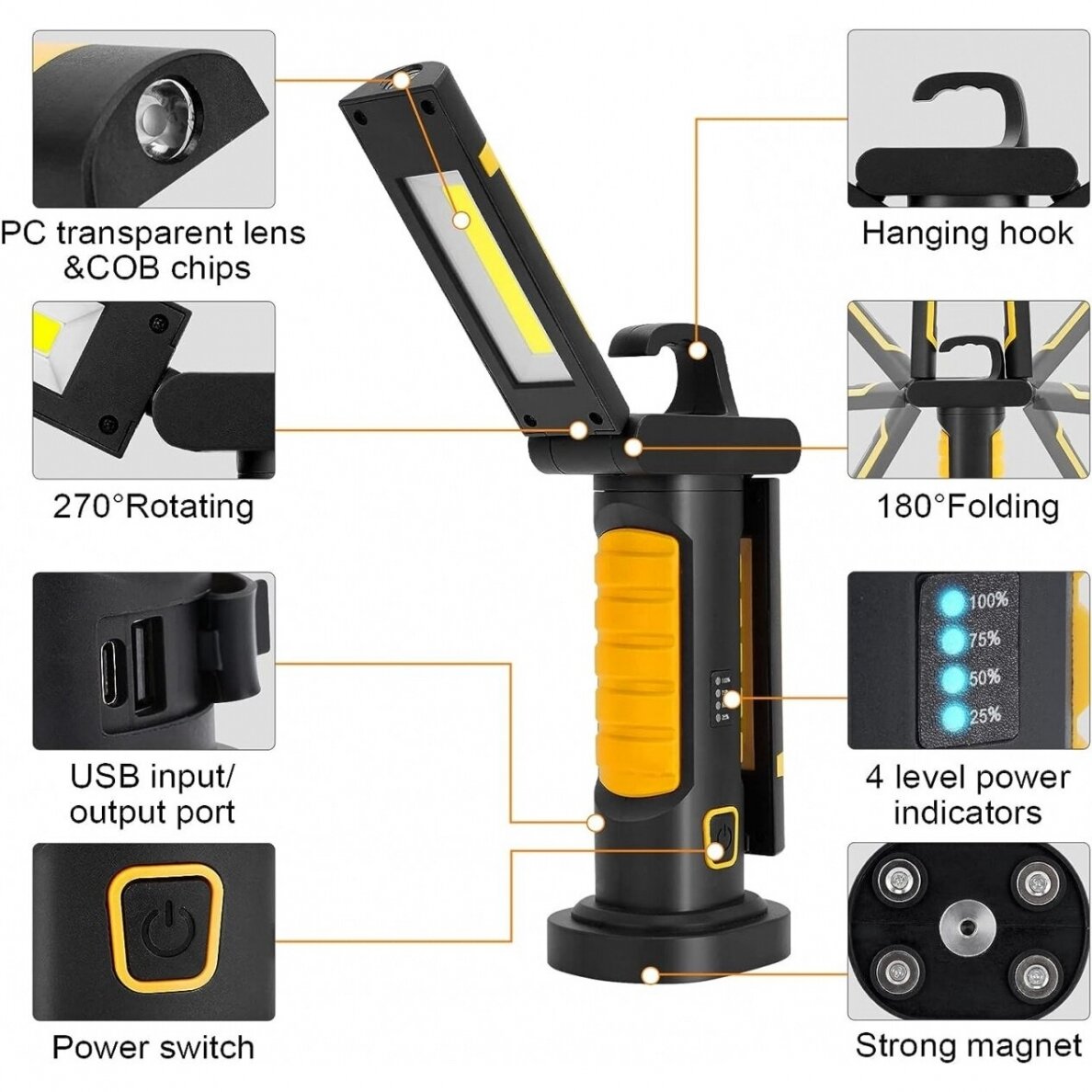 Darbo lempa akumuliatorinė COB chip + CREE XPG 2 COB 1200 lm 2 Darbo lempa akumuliatorinė COB chip + CREE XPG 2 COB 1200 lm 2