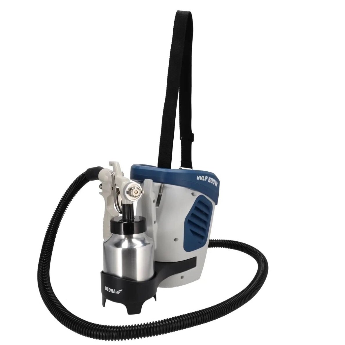 Dažymo pistoletas su kompresoriumi 1L talpa ir 2 purkštukais 600 W HVLP DEDRA DED7413 1 Dažymo pistoletas su kompresoriumi 1L talpa ir 2 purkštukais 600 W HVLP DEDRA DED7413 1