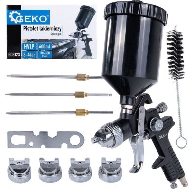Dažymo pistoletas HVLP (antgaliai 1,3-2,0mm) GEKO G03123