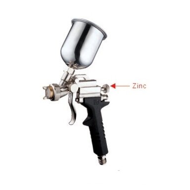 Dažymo pistoletas HVLP Ø0.5mm, mini 250ml. metalinis bakelis