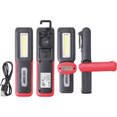 Darbinė rankinė lempa 3W COB LED Darbinė rankinė lempa 3W COB LED