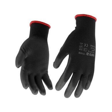 Darbo pirštinės juodos | nailonas / poliuretanas | 10 dydis 1 Darbo pirštinės juodos | nailonas / poliuretanas | 10 dydis 1