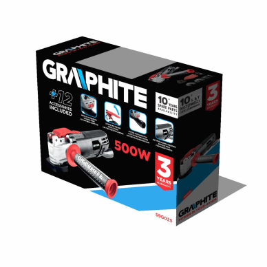 Daugiafunkcinis įrankis su priedais 500W, Graphite 59G025 16 Daugiafunkcinis įrankis su priedais 500W, Graphite 59G025 16