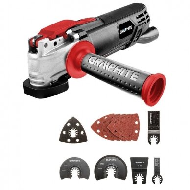 Daugiafunkcinis įrankis su priedais 500W, Graphite 59G025 Daugiafunkcinis įrankis su priedais 500W, Graphite 59G025