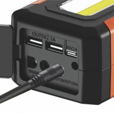 Daugiafunkcinis paleidėjas-įkroviklis su kompresoriumi ir LED 14.8V 2Ah 2 Daugiafunkcinis paleidėjas-įkroviklis su kompresoriumi ir LED 14.8V 2Ah 2