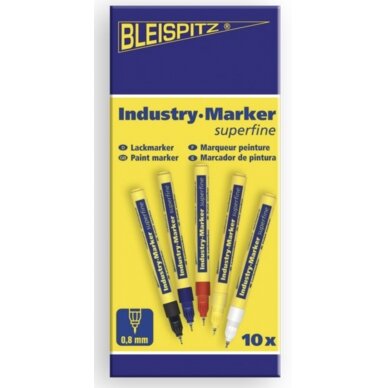 Dažų markeris Bleispitz, baltas 0,8mm 2 Dažų markeris Bleispitz, baltas 0,8mm 2
